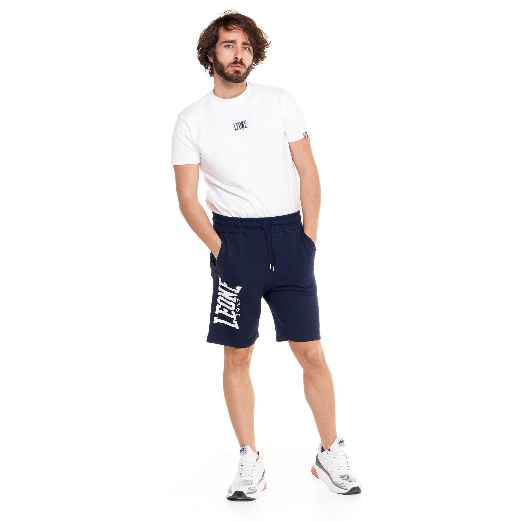 Pantalón corto de hombre con gran logo Leone Basic