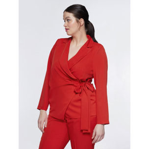 Fiorella Rubino - Chaqueta con atadura lateral - Rojo