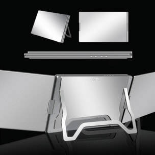 Monitor portátil dual S800 de 15.6” con doble pantalla IPS 1920x1080 16:9. Compatible con laptops Windows y MacOS. Incluye bolsa de transporte.