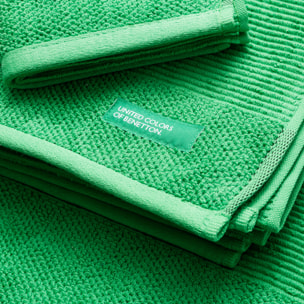 PACK DE 2 SET DE 3 TOALLAS DE BAÑO EN COLOR AZUL Y  VERDE - BENETTON
