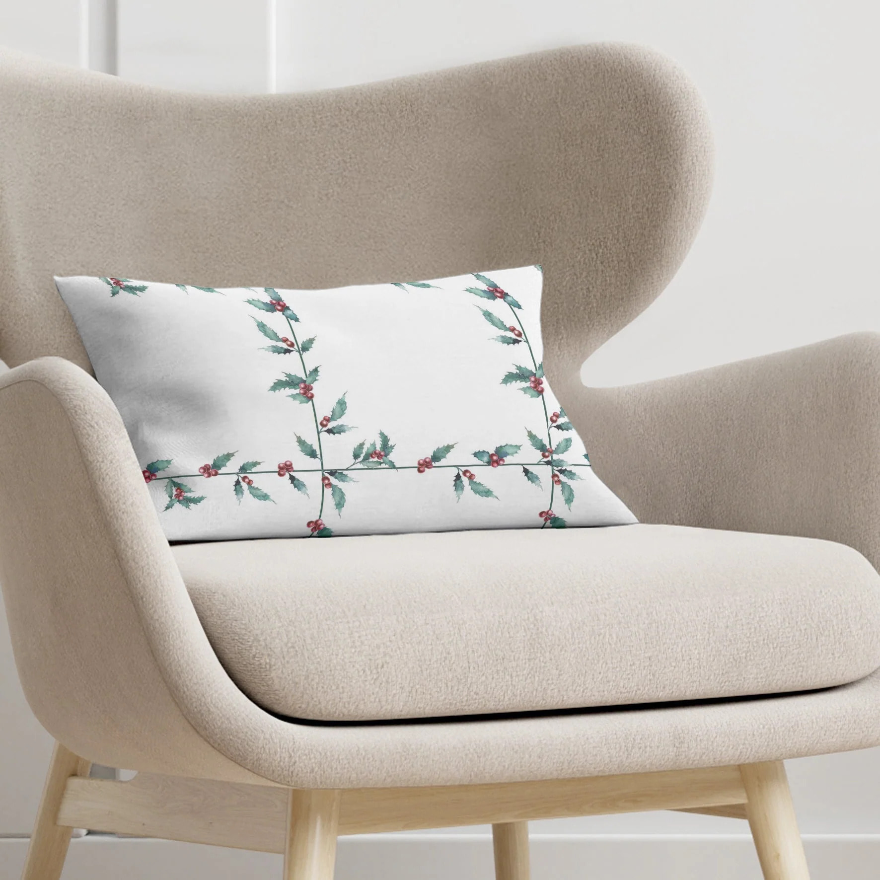 Housse de coussin velours White Christmas 1 30x50cm