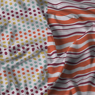 PARURE COPRIPIUMINO ATHENA, 100% Cotone, Made in Italy - MALINDI ROSSO