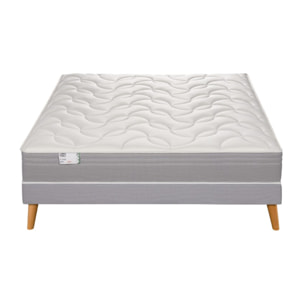 Ensemble L INDISPENSABLE matelas H26 ressort ensachés, ferme, sommier