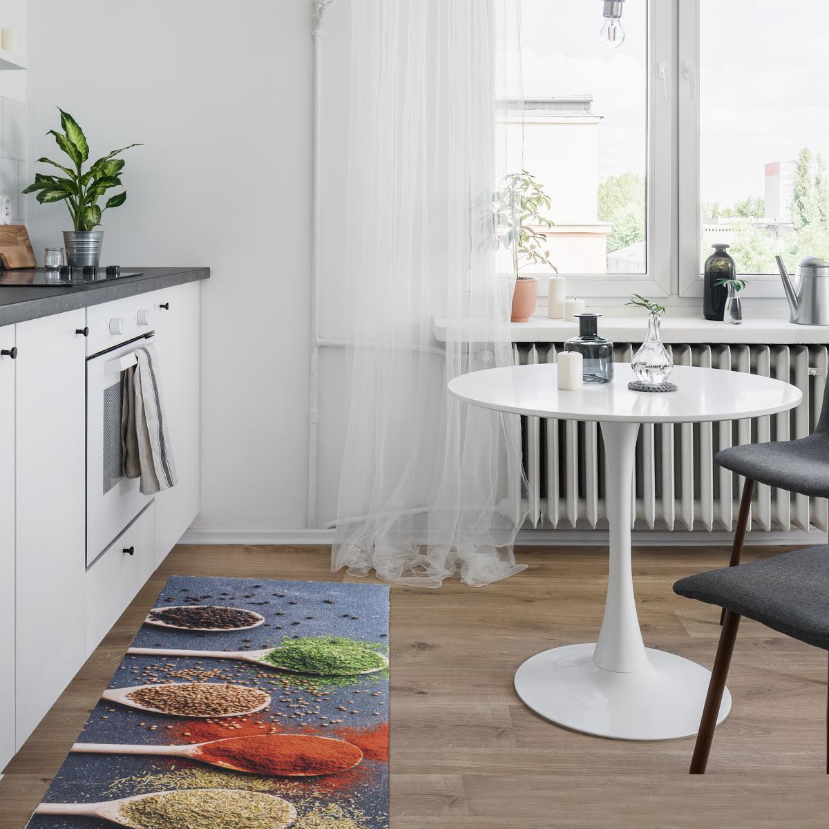 Tapis de cuisine en PVC motif fresque LEME