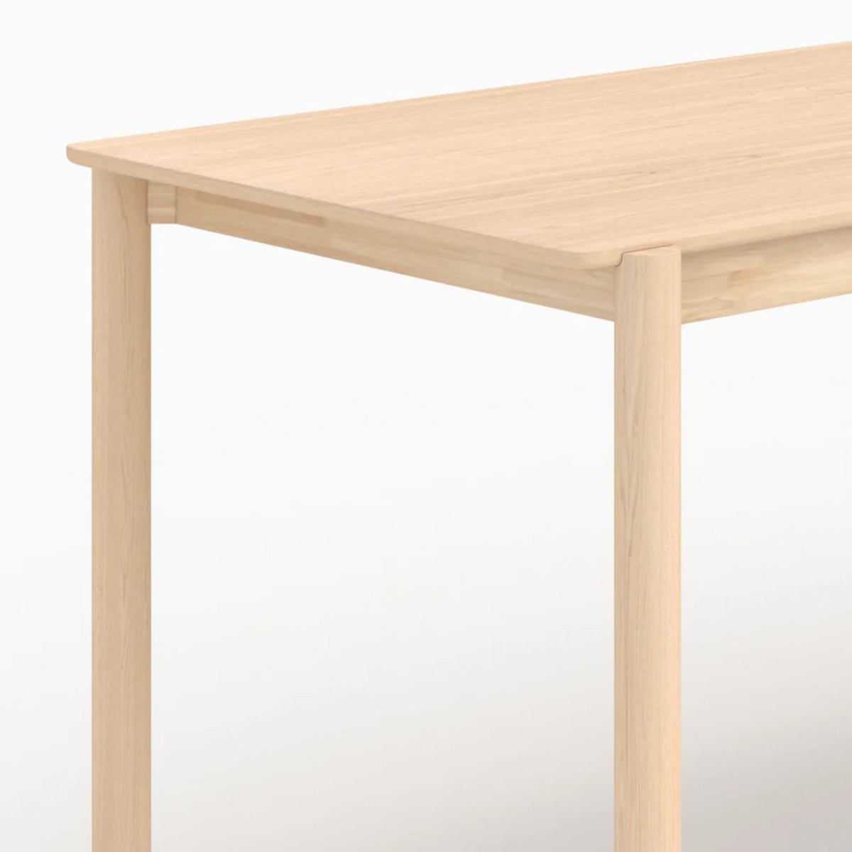 Table rectangulaire en placage frêne effet blanchi 6 places - Irène