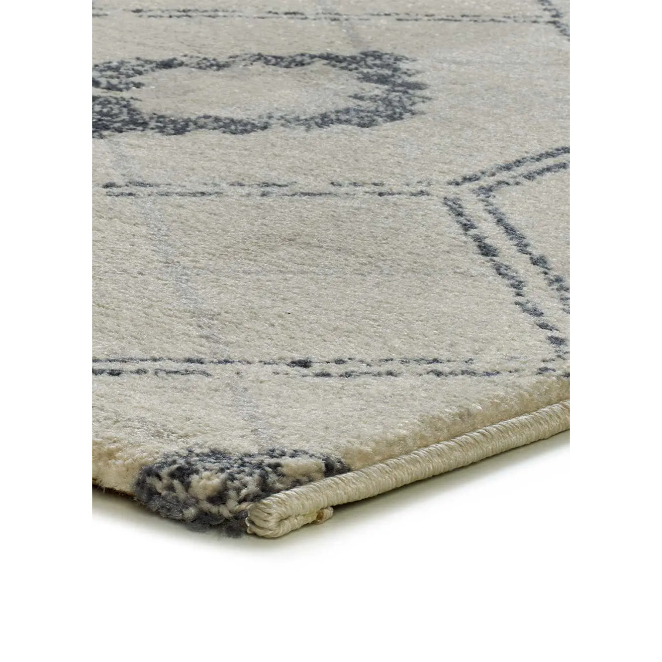 SIROCO Alfombra geométrica de pelo corto azul, varias medidas disponibles.