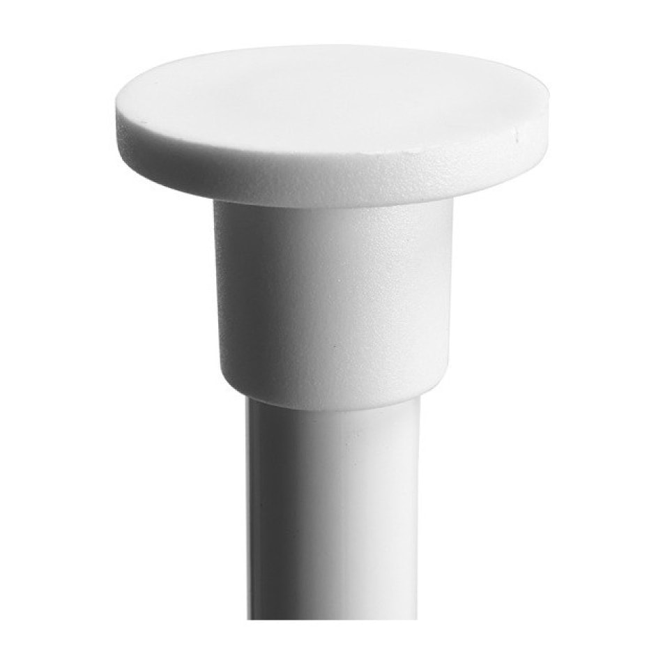 MSV Etagère de douche d'angle auto-portée 125-245cm Blanc telescopique - Sans perçage - 4 tablettes