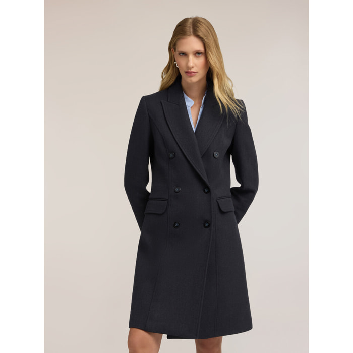Motivi - Cappotto lungo doppiopetto - Blu