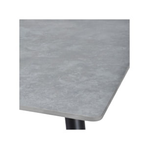 Table basse 120x60cm plateau céramique effet marbre pieds métal - STONE 2