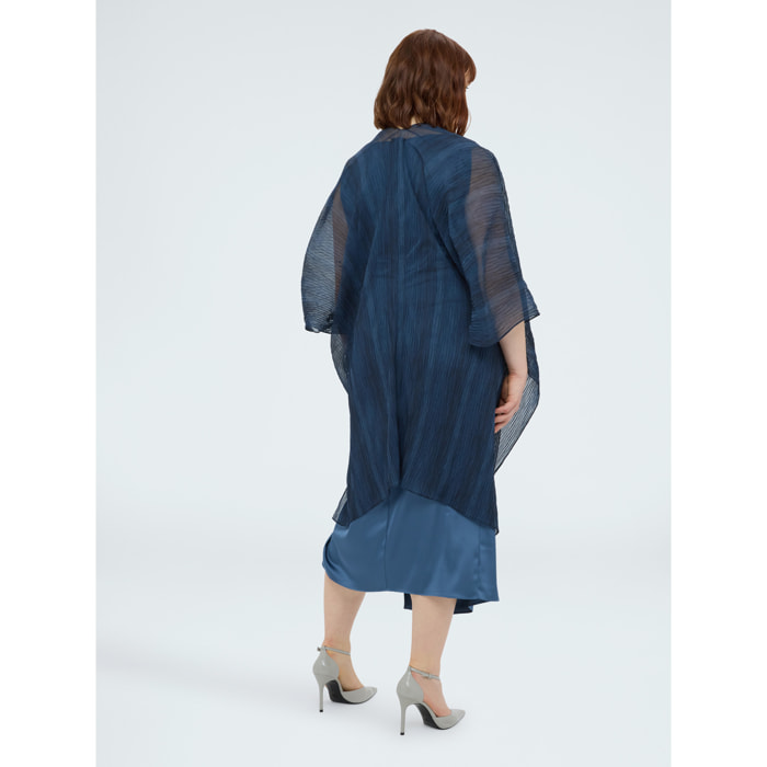 Fiorella Rubino - Coprispalle in plissé lurex - Blu
