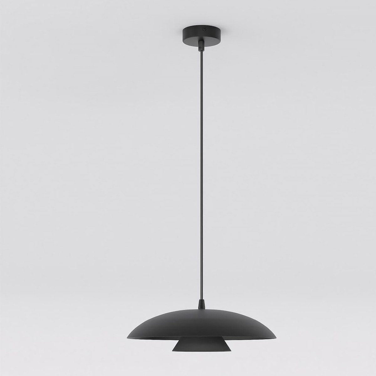 Lampada a sospensione Babel in acciaio nero opaco