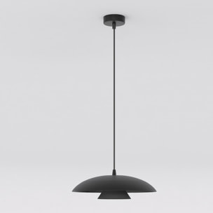 Lampada a sospensione Babel in acciaio nero opaco