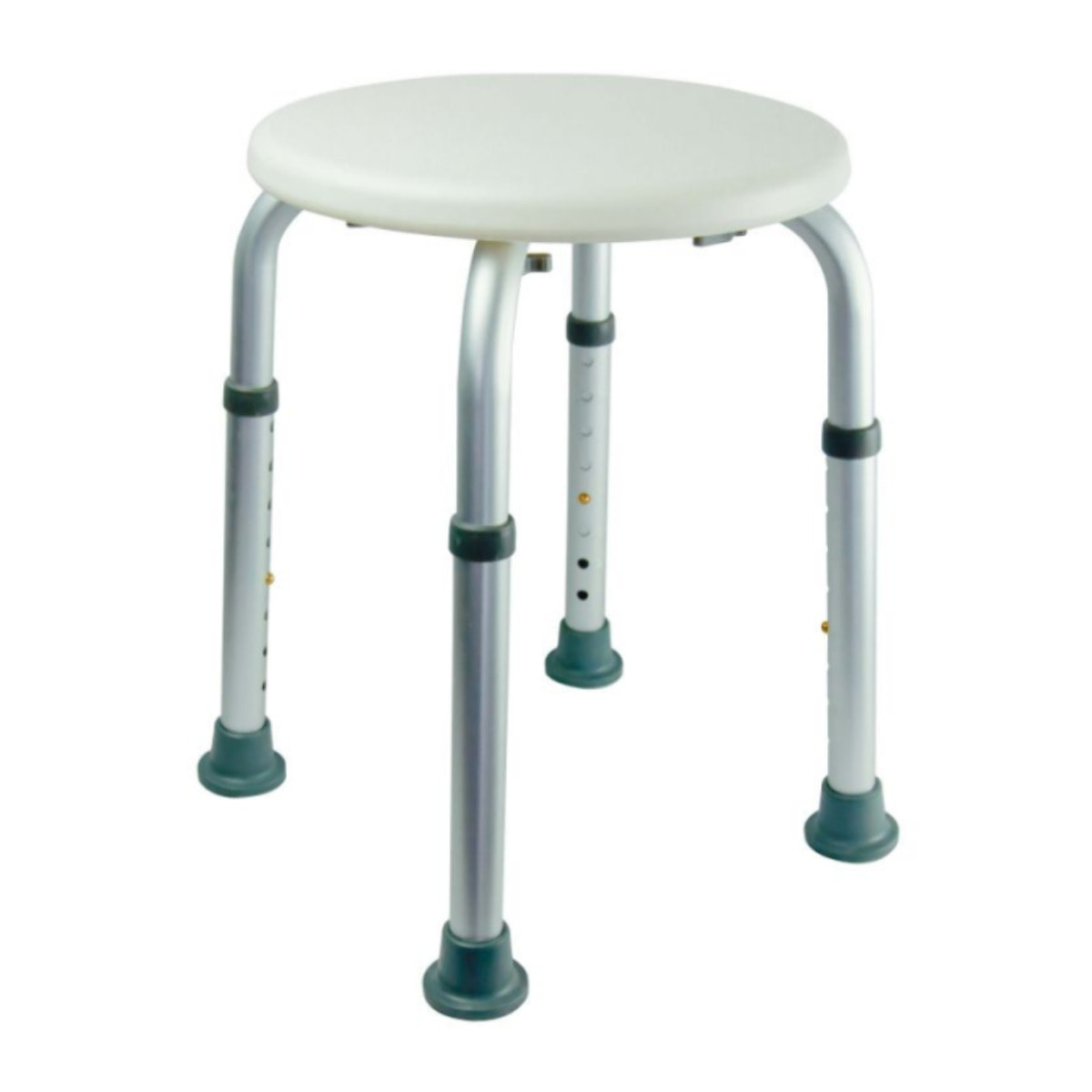 Tabouret de douche PMR PELLET Essentiel rond hauteur réglable + Barre à ventouse de maintien PMR PELLET 30 cm
