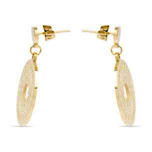 Pendientes acabados en oro amarillo de 18K