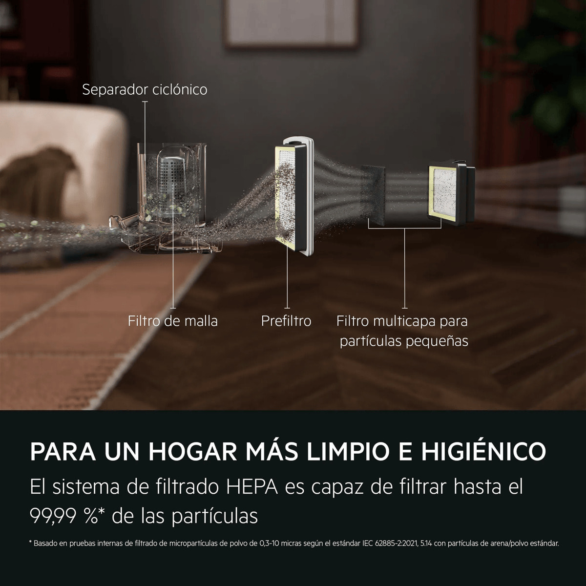 AEG Aspiradora sin bolsa 5000 de 850 W y 78 dB(A) AL51C1DRF | Reacondicionado