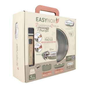 Batterie de cuisine 5 pièces en acier inoxydable - tous feux EASYNOX