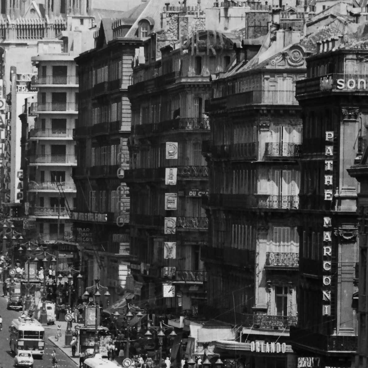 Photo vintage de Marseille - La Canebiere Toile imprimée