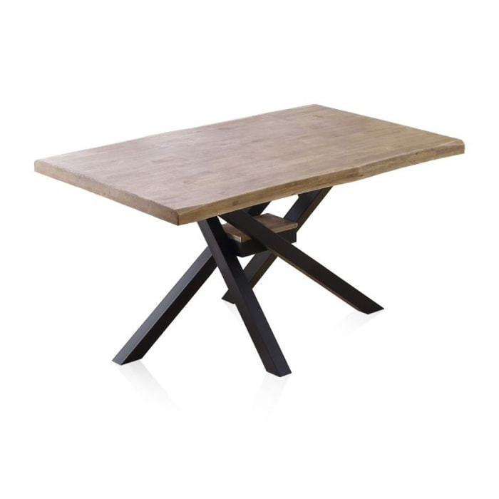 Mesa de comedor Xena Fit 150 Roble Honey - Negro