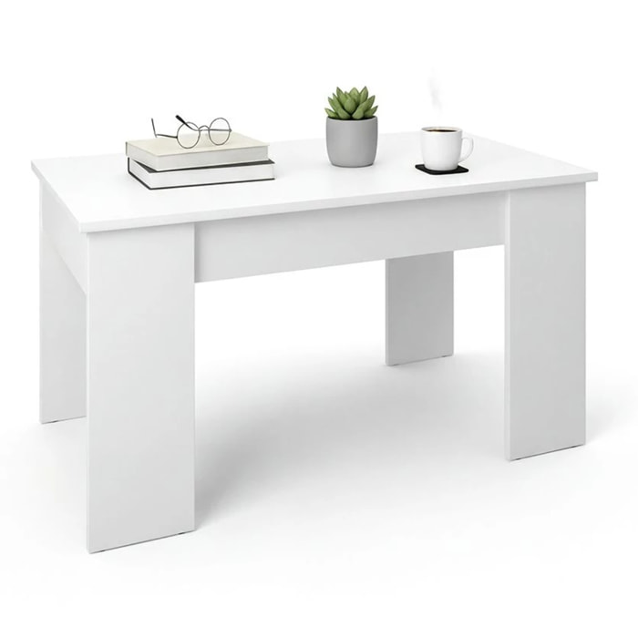 Mesa de centro elevable en blanco artik Norak Blanco Artik (Blanco Mate)