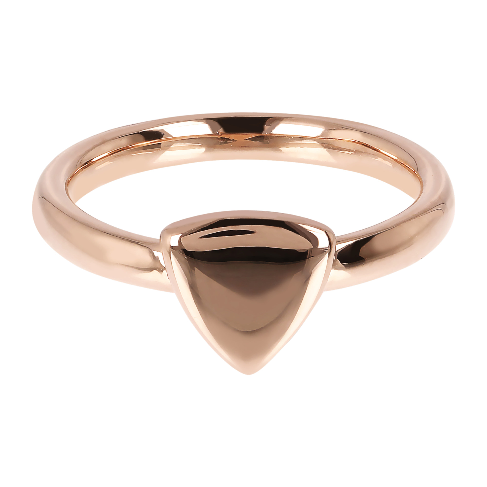 Anello Triangolo in Golden Rosé Placcato Oro Rosa 18k