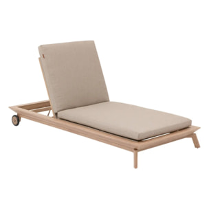 Lit de piscine "Manissa" beige aluminium et polyester