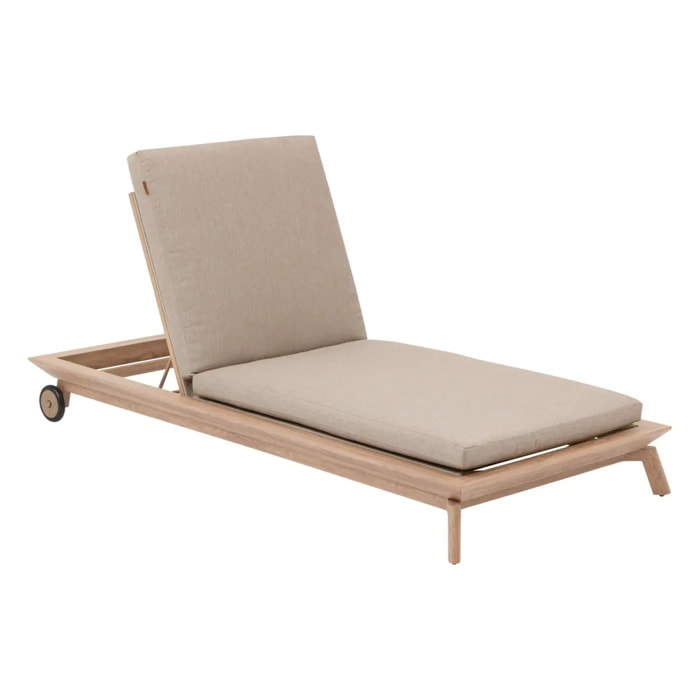 Lit de piscine "Manissa" beige aluminium et polyester
