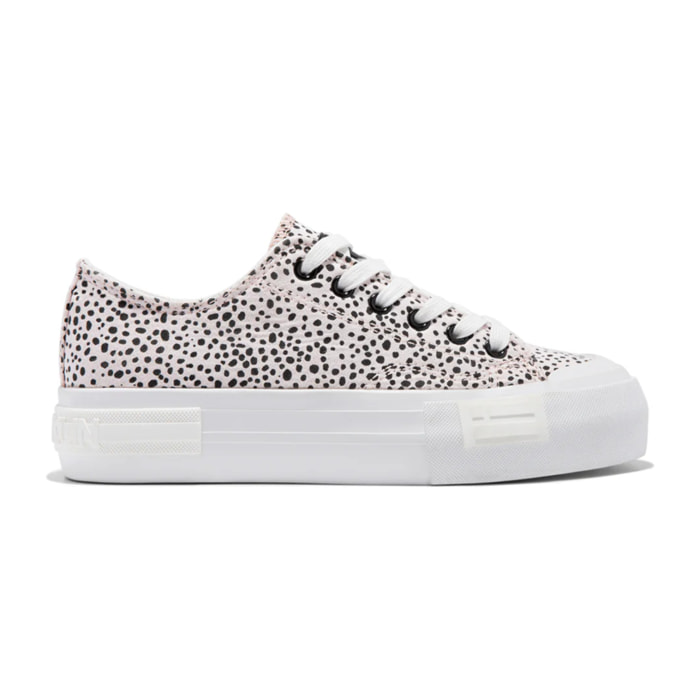 Zapatillas Mujer Casual One Way Low Blanco / Negro Dots D.Franklin