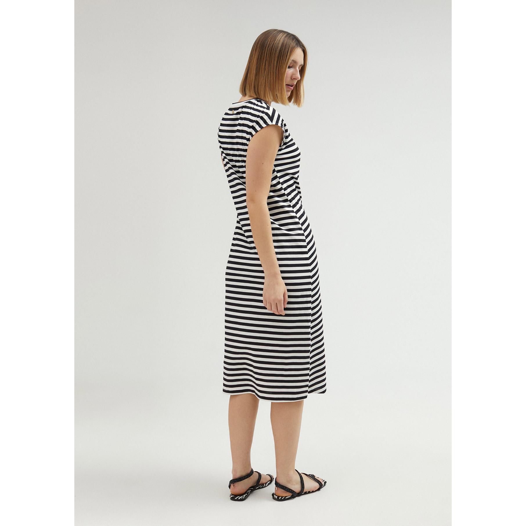 Abito a Righe con Nodo Laterale