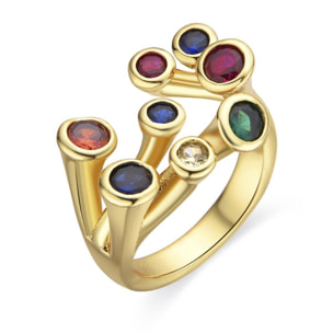 Anillo con Lacado Negro acabado oro 18k