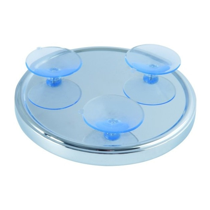 Miroir Rond Grossissant X 5 Avec Ventouse Acier Chromé MSV