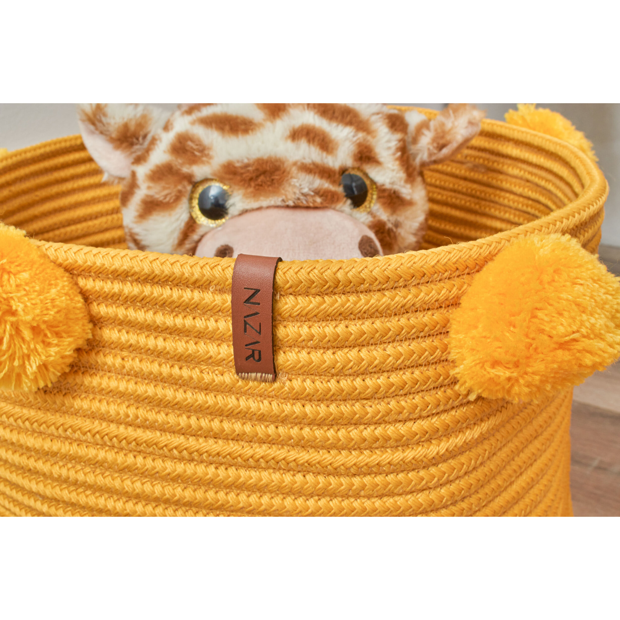 Cali - panier jaune fait main