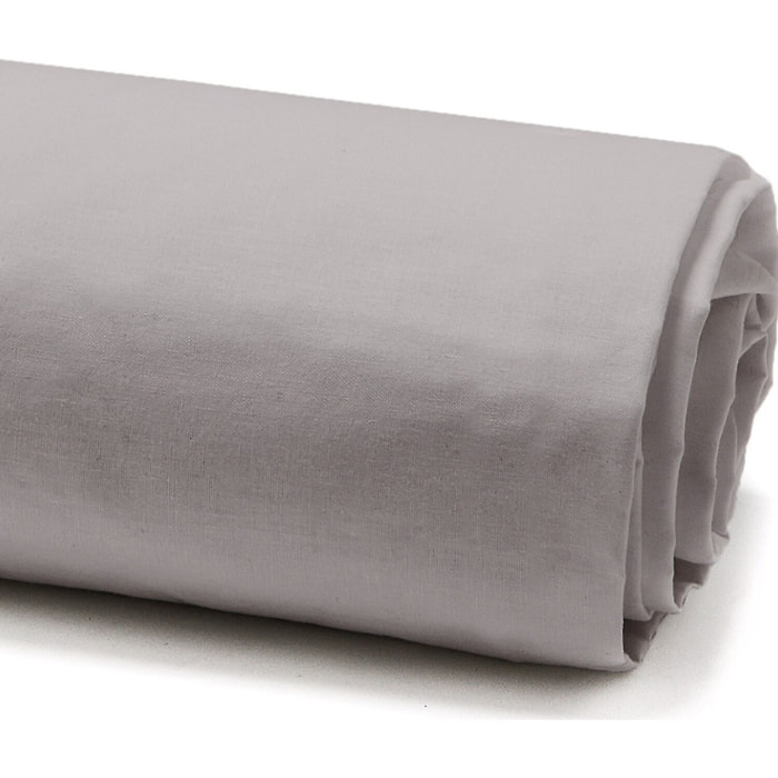 Drap housse percale - bonnet:25cm mastic