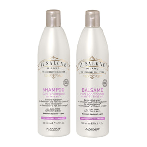 ALFAPARF MILANO Kit Il Salone Curl Shampoo 500ml + Conditioner leave In Rinse Off 500ml