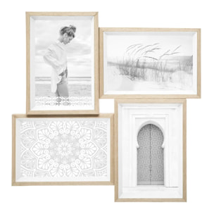 Pêle - mêle "Moly" - bois et verre - 4 photos