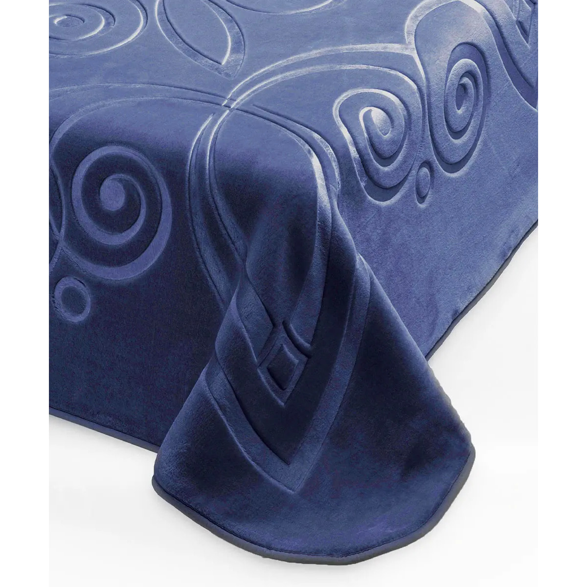 Coperta Plaid Blu Navy in tinta unita con morbido pile di poliestere