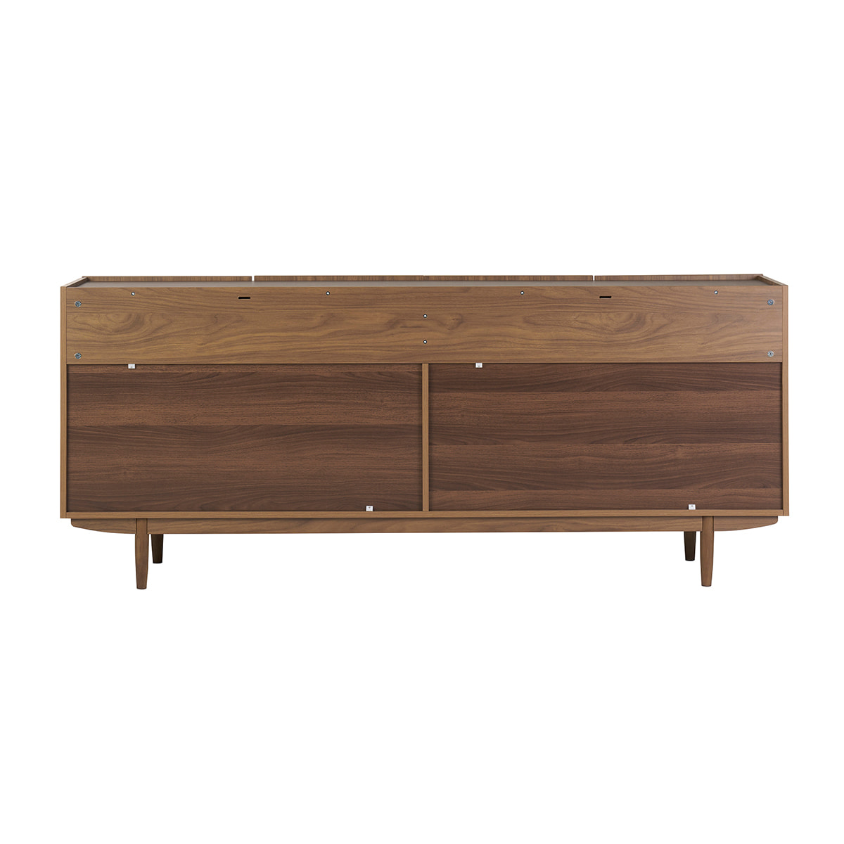 Buffet vintage finition bois foncé noyer 4 portes L180 cm SANAA