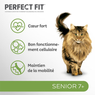 PERFECT FIT 7+ Croquettes Riche en Poulet pour chat senior stérilisé (3x1,4kg)