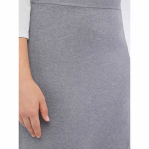 Fiorella Rubino - Gonna tubino in maglia fine - Grigio