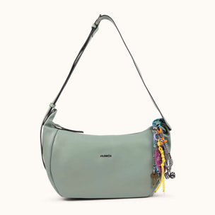 Bolso Hobo Verde Agua con Asa Ajustable y Charms CHARMS HOBO AQUA
