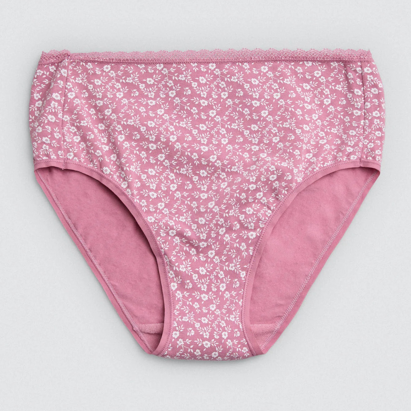 Confezione da 2 slip a vita alta con stampe rosa