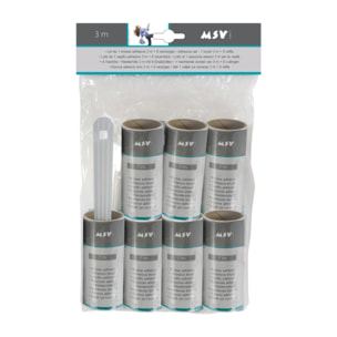 Brosse rouleau adhesive à  vêtement + 6 recharges 3M MSV