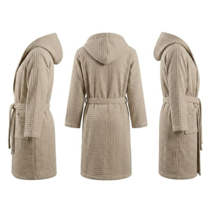 INTRECCI HOME Accappatoio Uomo e Donna, in Morbido Cotone 300 g, , Morbidezza Extra, Avvolgente, con Cappuccio e Tasche, Elegante e Confortevole,