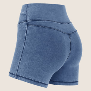 Jeggings N.O.W. short skinny a vita alta in tencel denim