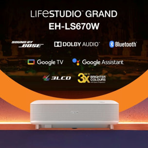 Vidéoprojecteur home cinéma EPSON EH-LS670W 4K PRO UHD, Google TV