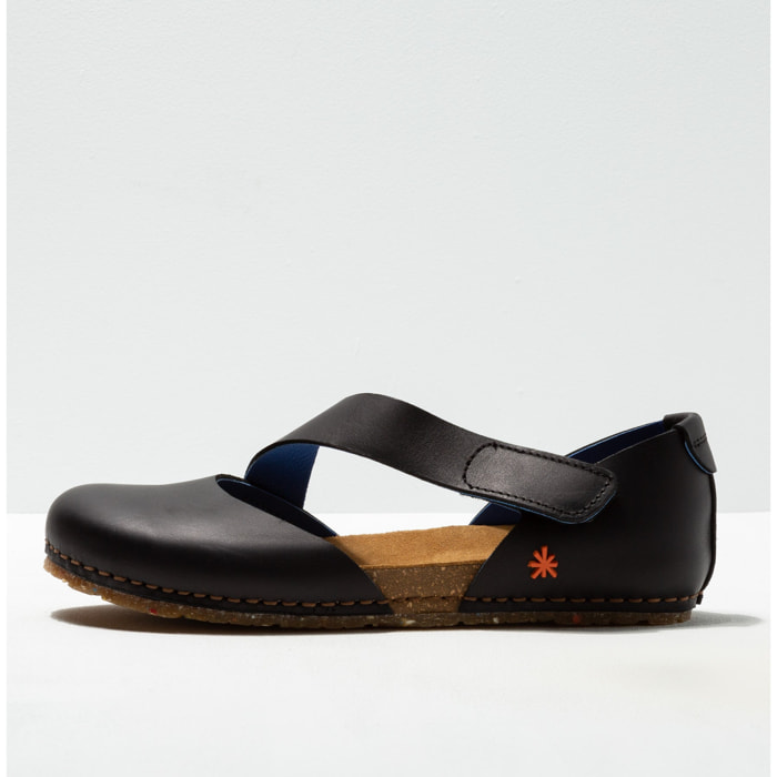 Sandalias 0384 CARTAGO BLACK-BLUE/ CRETA color Black-blue