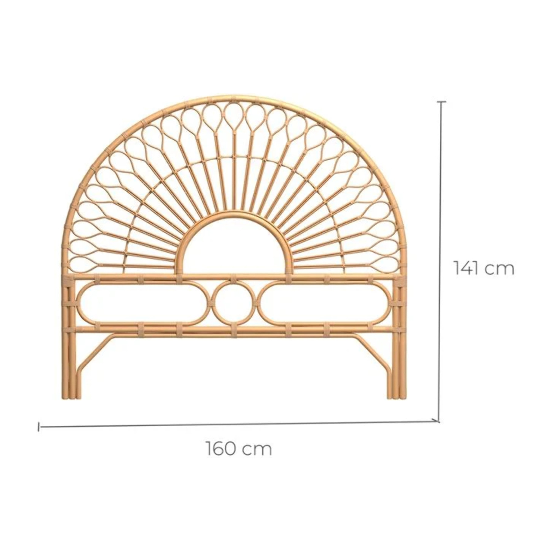 Tête de lit 160 cm en rotin naturel - Bahia