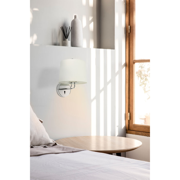 MONTREAL Lampe applique chrome/blanc