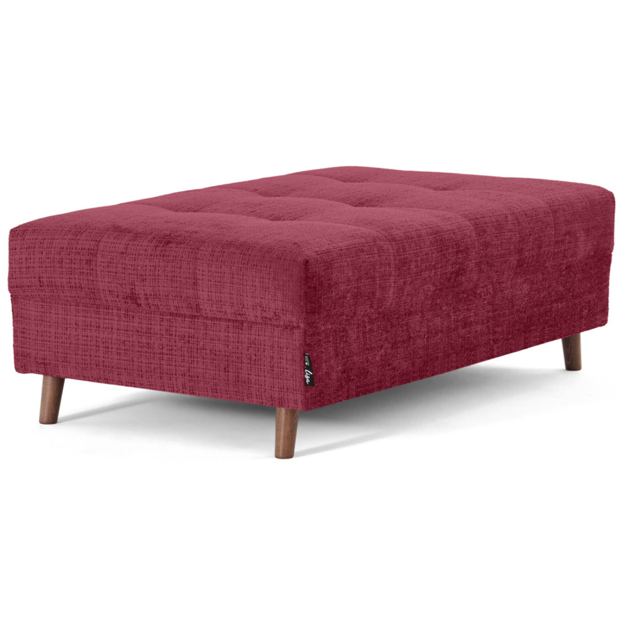 Rune - pouf en velours texturé - Prune