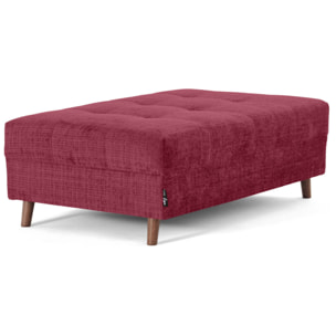 Rune - pouf en velours texturé - Prune