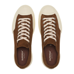 Sneakers Superga Uomo Donna Marrone 2432 Works Suede Flesh Out